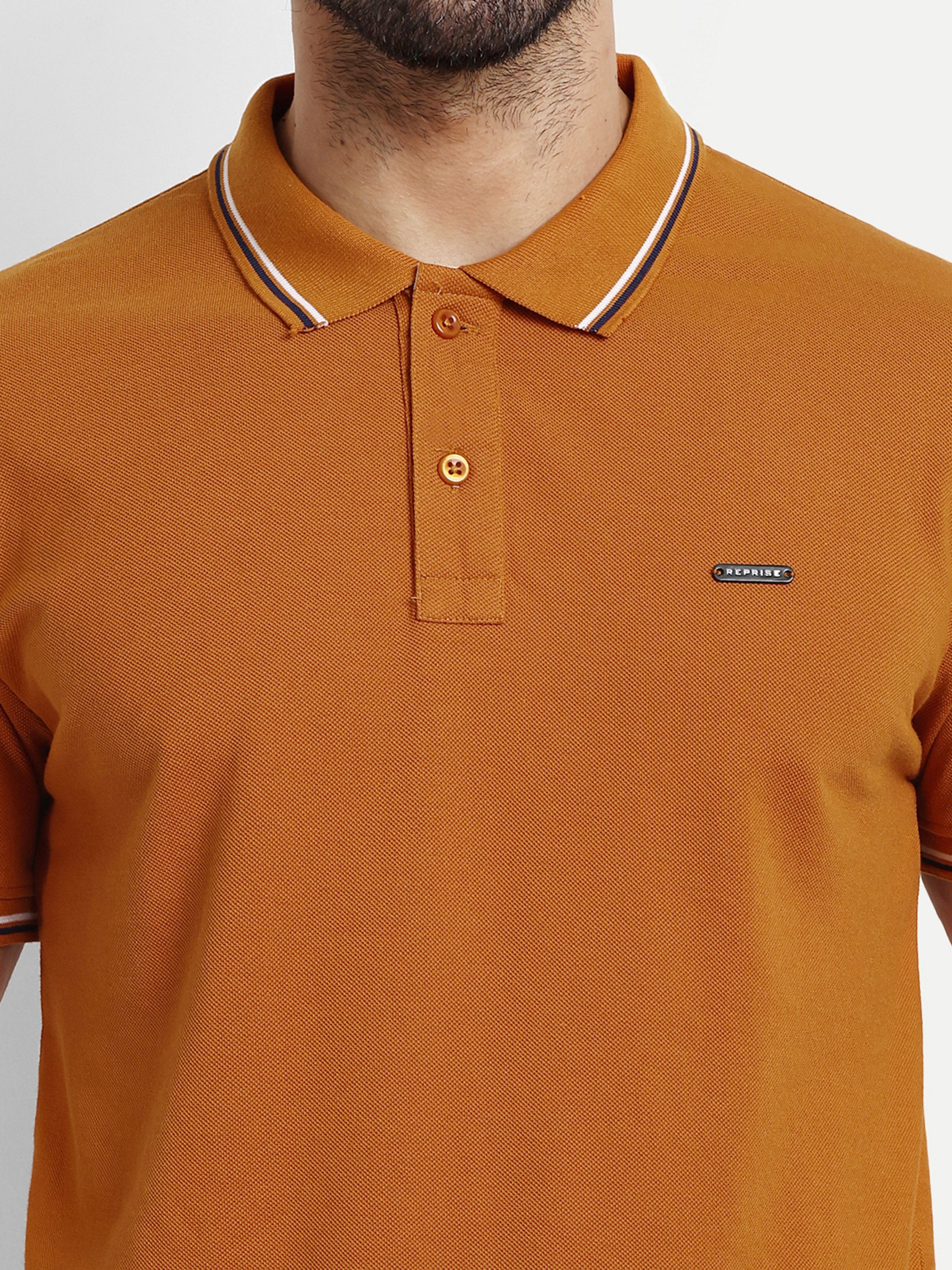 Orange Solid Polo Shirt - Reprise
