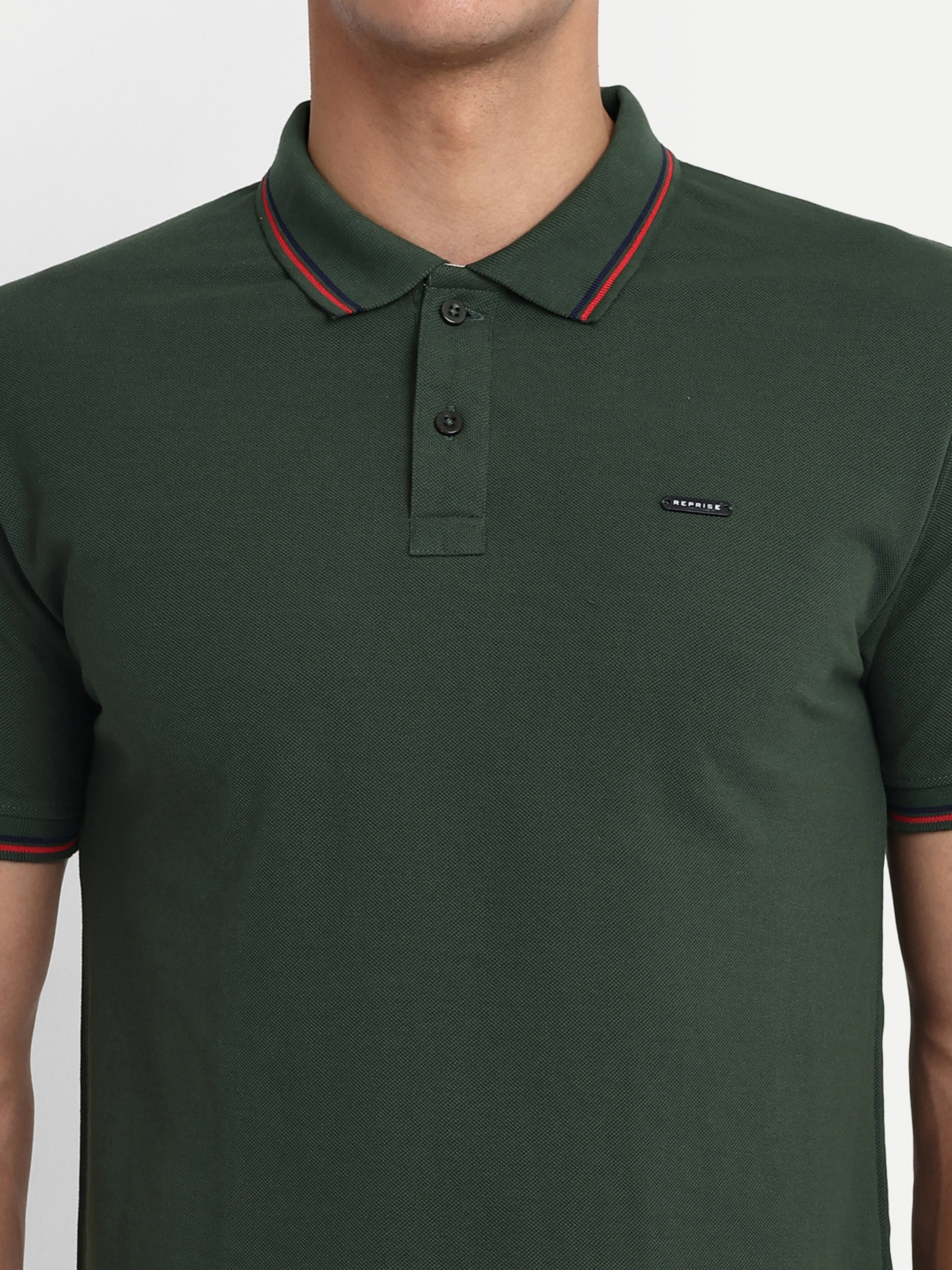 Khaki Solid Polo Shirt - Reprise