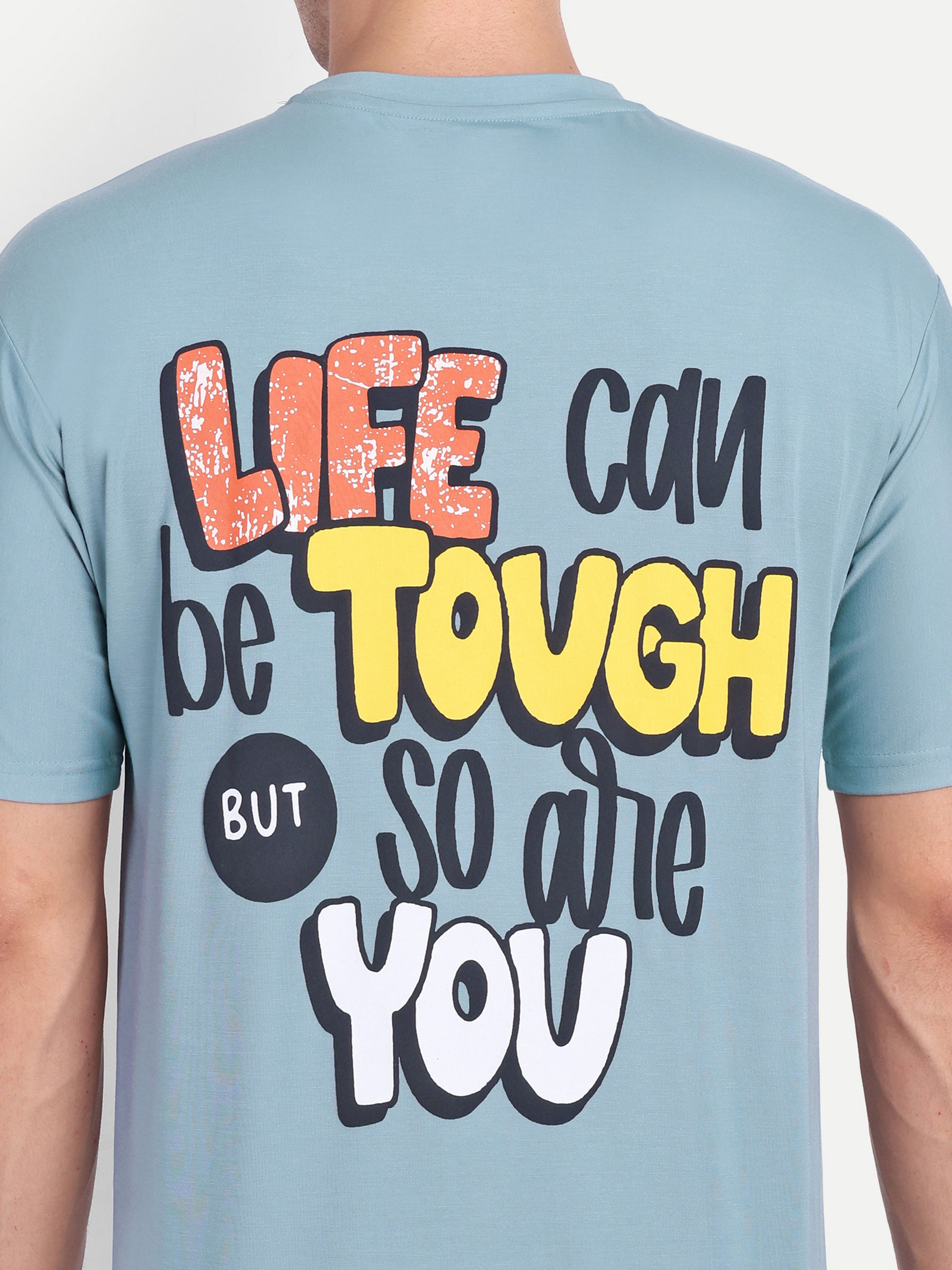 Men Printed Oversized Round Neck Drop Shoulder T-shirt - Reprise