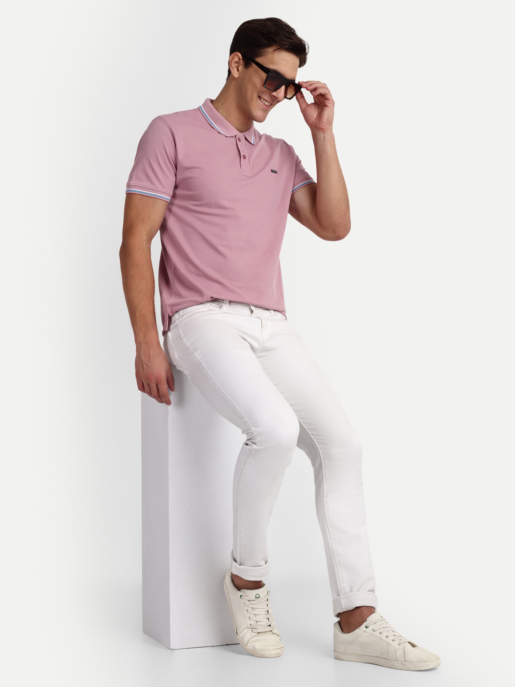 Pink Solid Polo Shirt - Reprise
