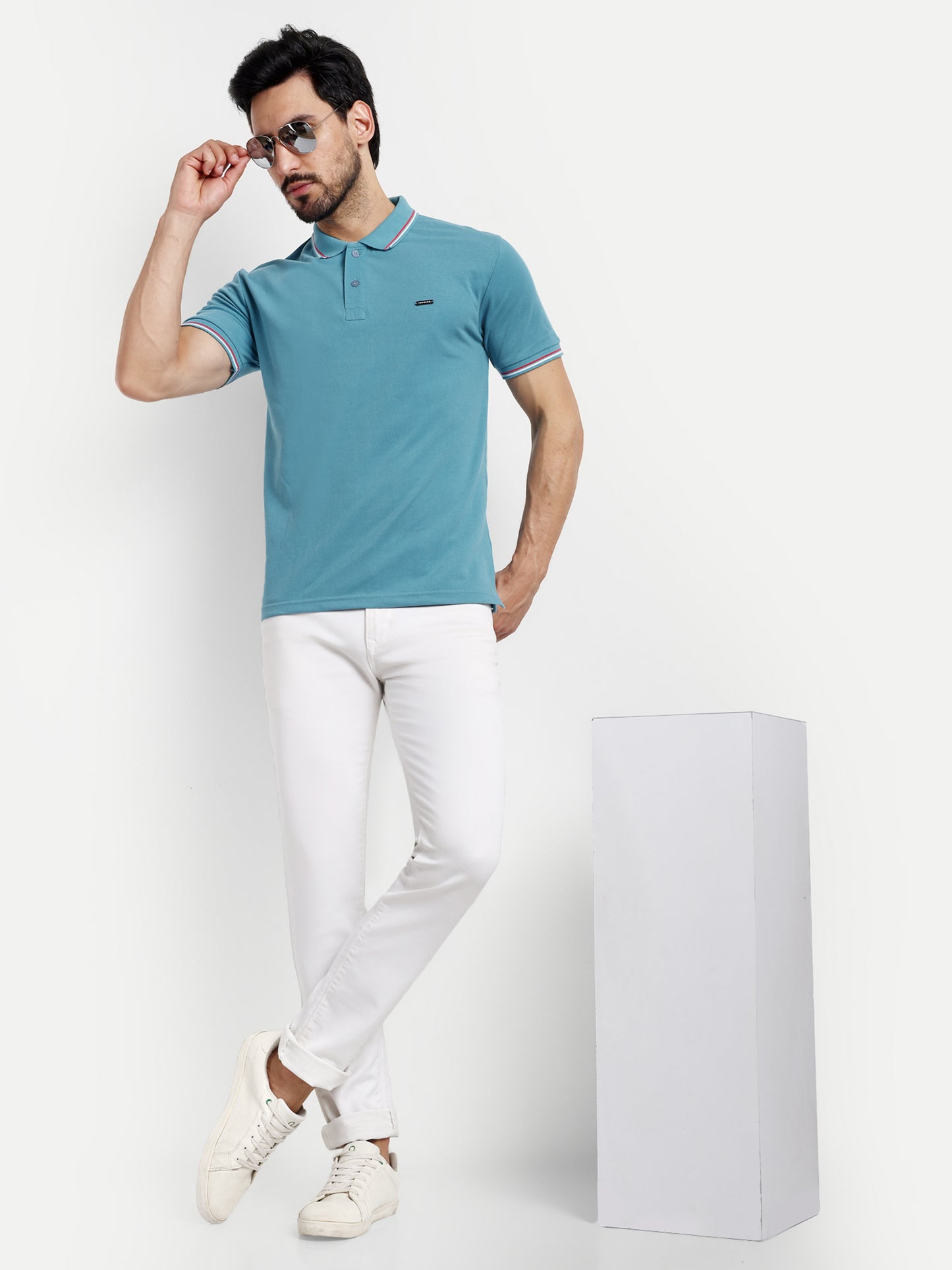 Blue Solid Polo Shirt - Reprise