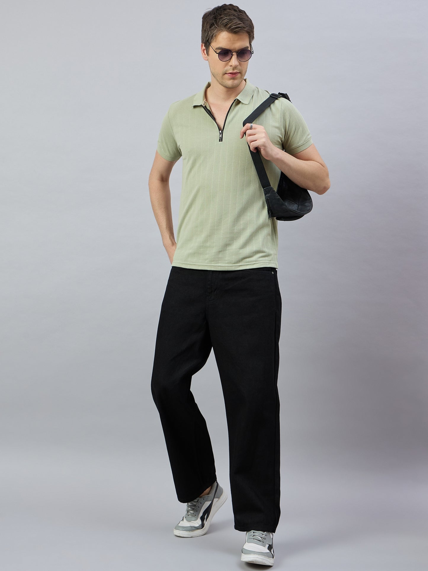 Men's Green Cotton Polo T-Shirts - Reprise