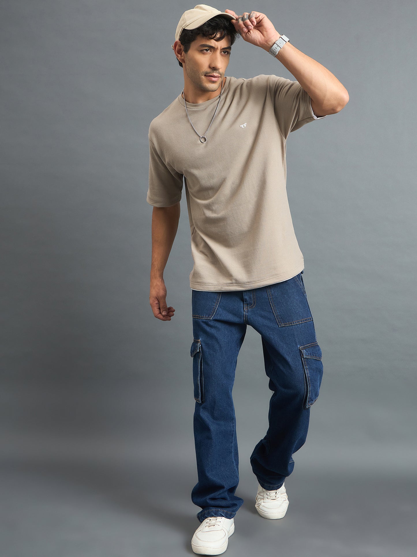 Khakhi Men Round Neck T-shirt - Reprise