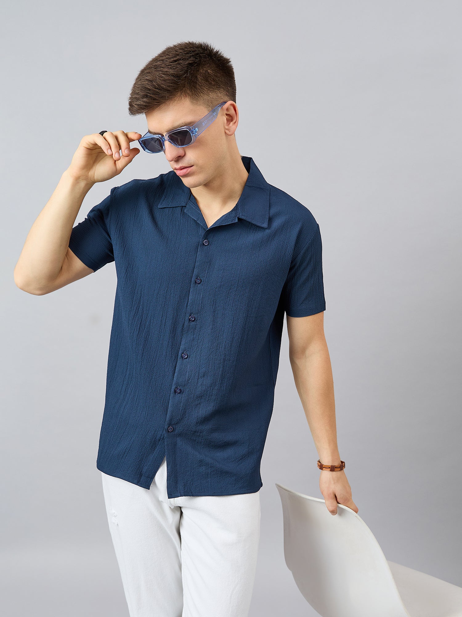 Regular Fit Spread Collar Shirt - Reprise