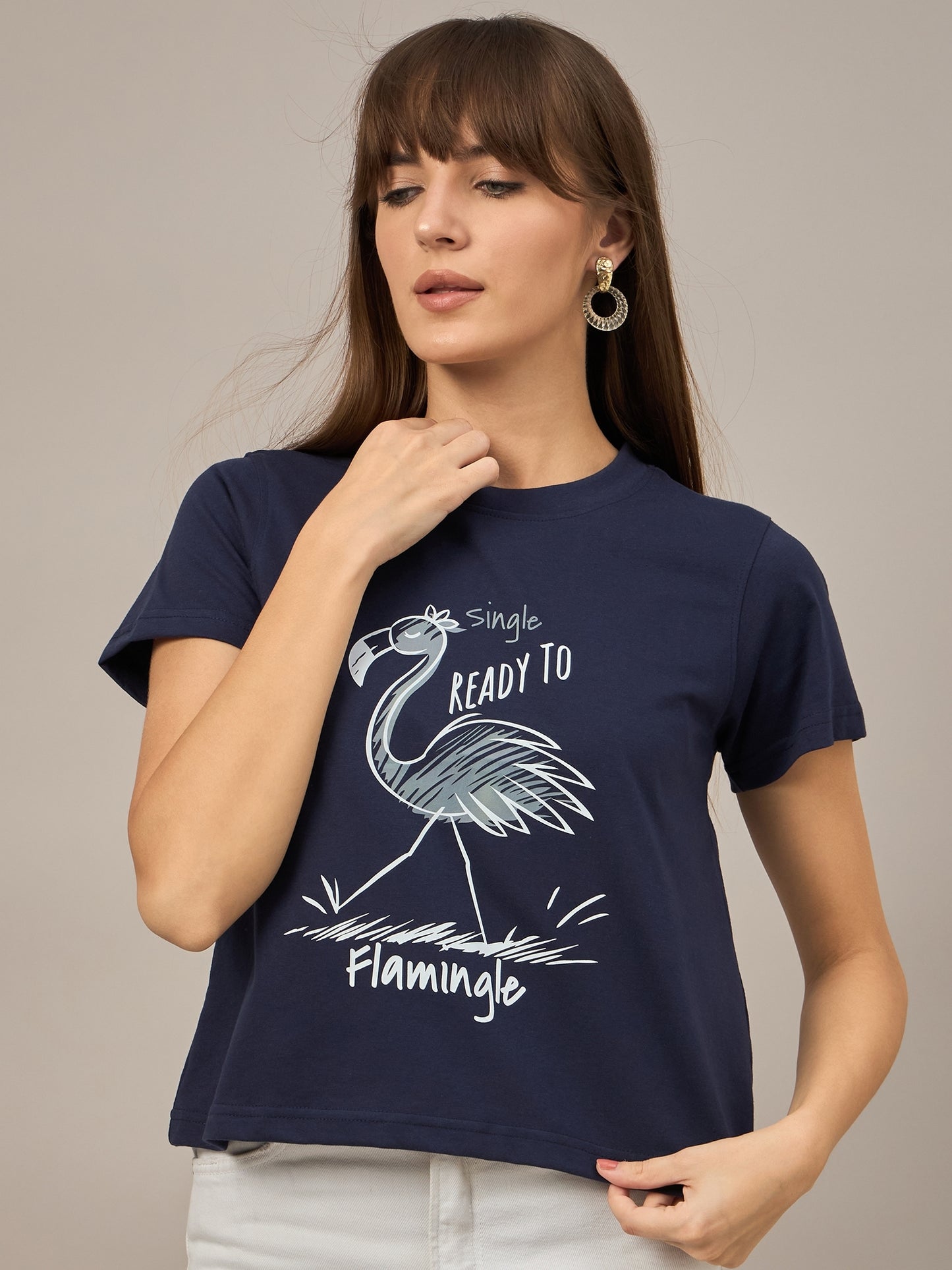 WOMEN PRINTED REGULAR FIT TSHIRT - Reprise