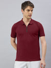Men's Maroon Cotton Polo T-Shirts - Reprise