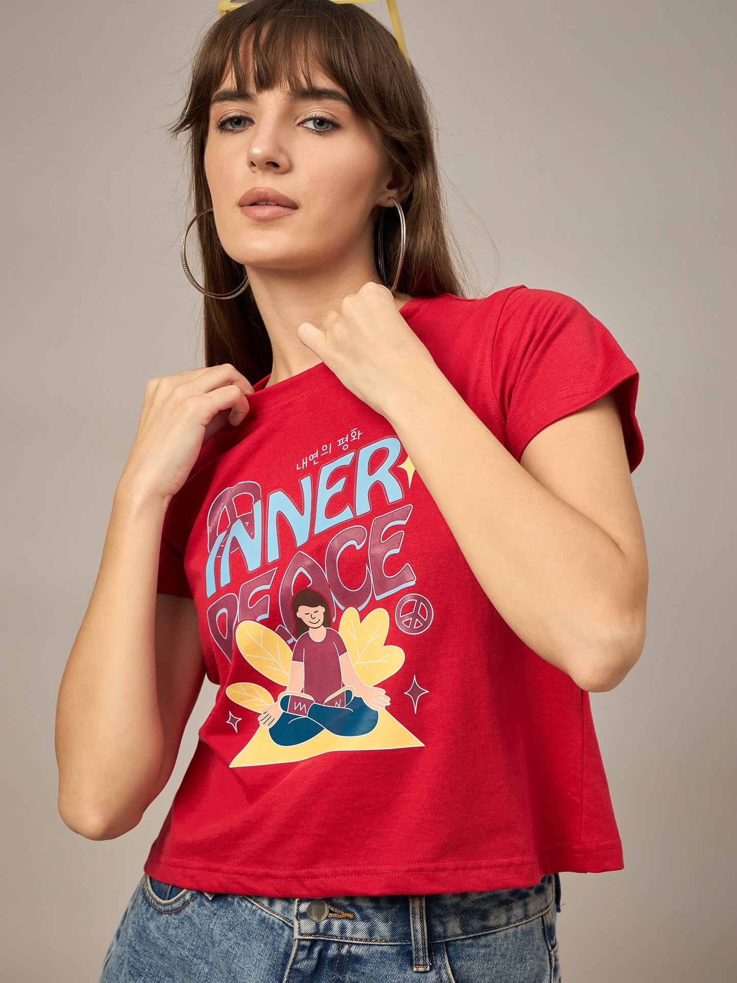 WOMEN PRINTED REGULAR FIT TSHIRT - Reprise