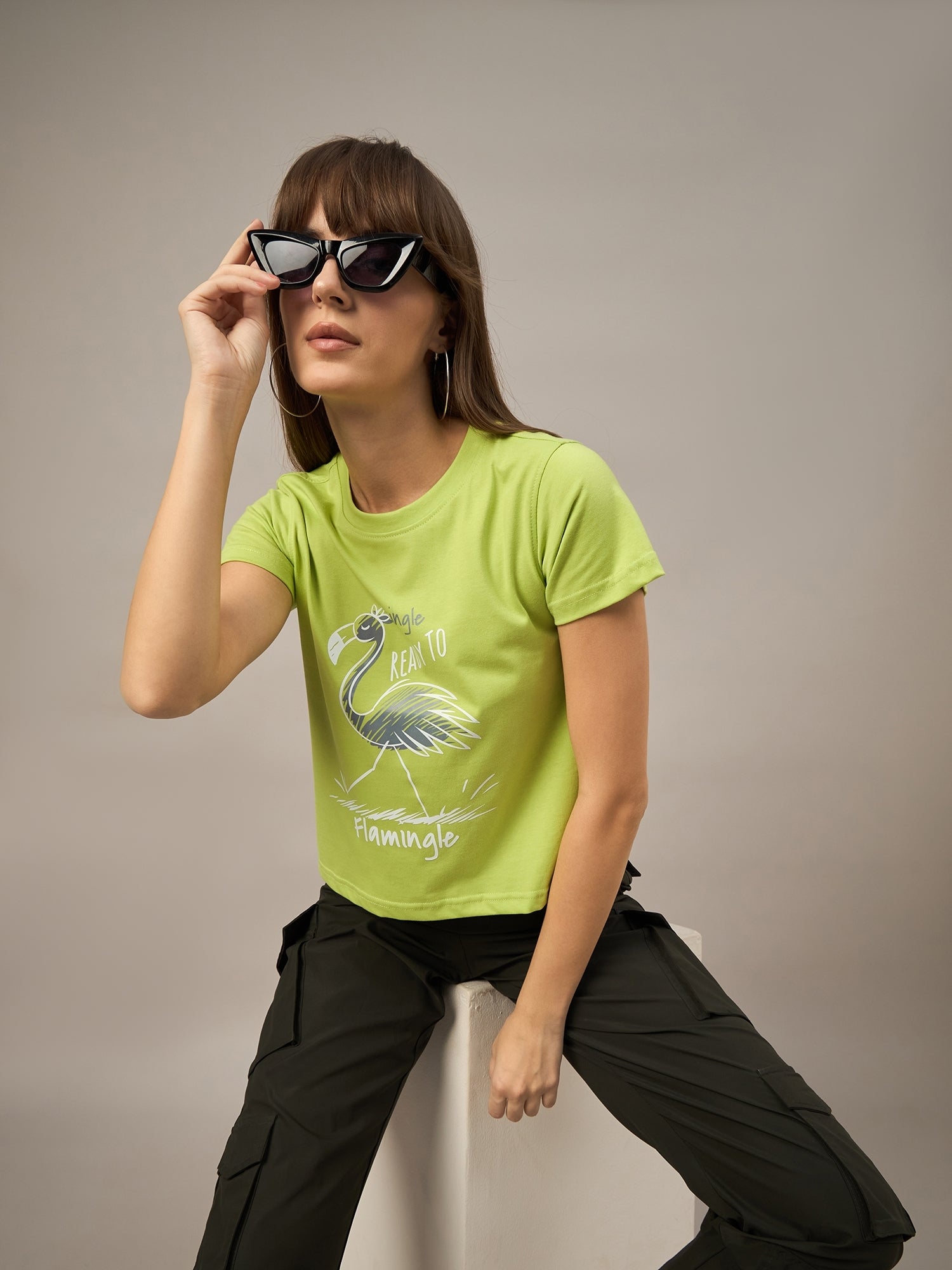 WOMEN PRINTED REGULAR FIT TSHIRT - Reprise