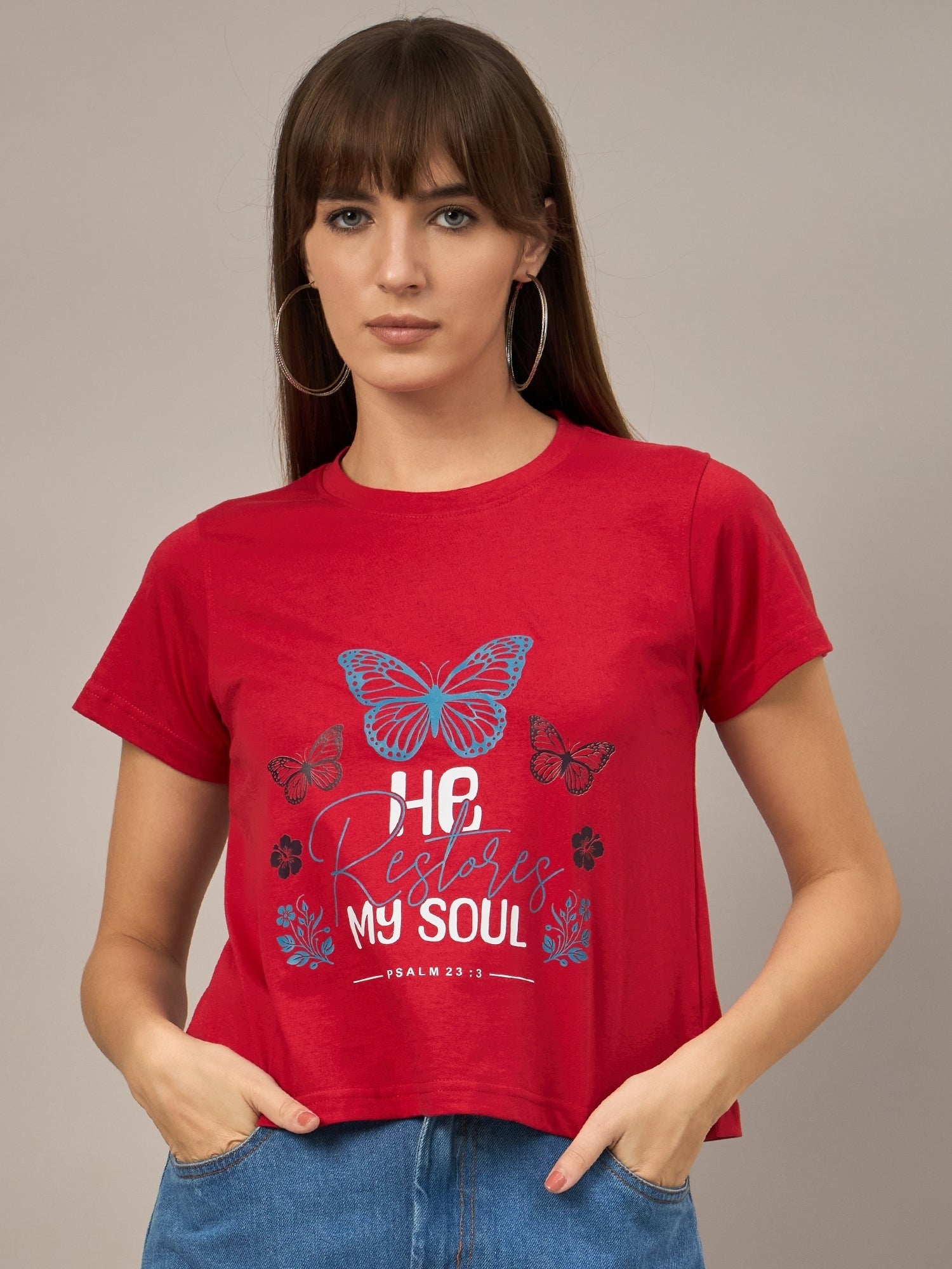 WOMEN PRINTED REGULAR FIT TSHIRT - Reprise