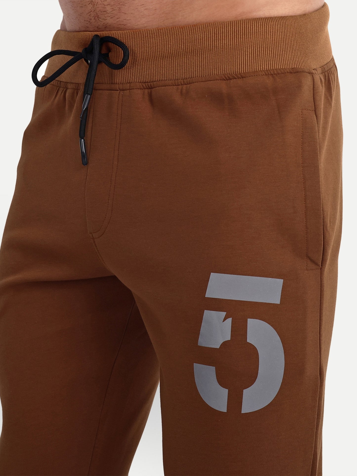 Men's Brown Cotton Casual Joggers - Reprise