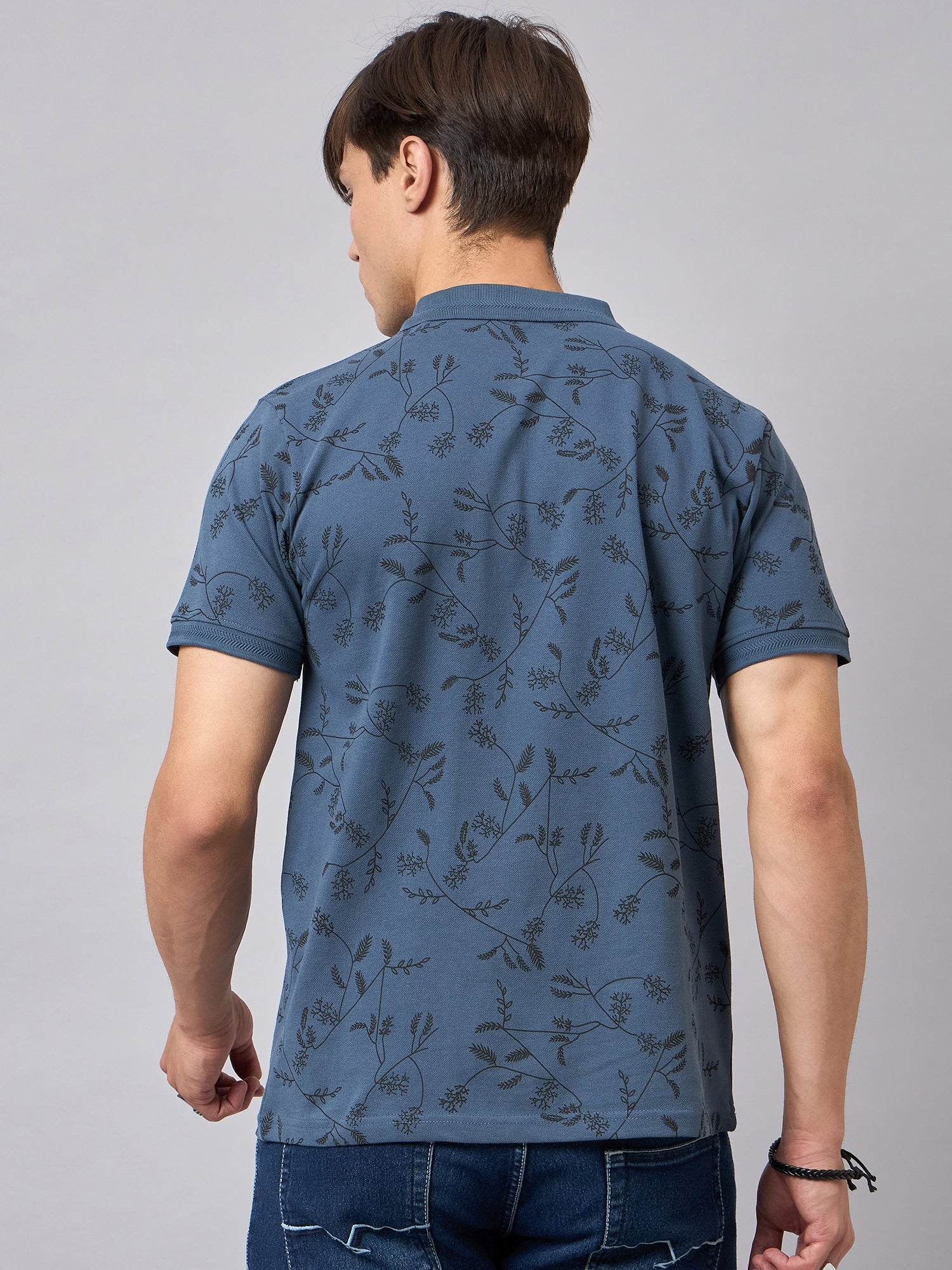 Men's Cotton Blue Polo T-Shirts - Reprise