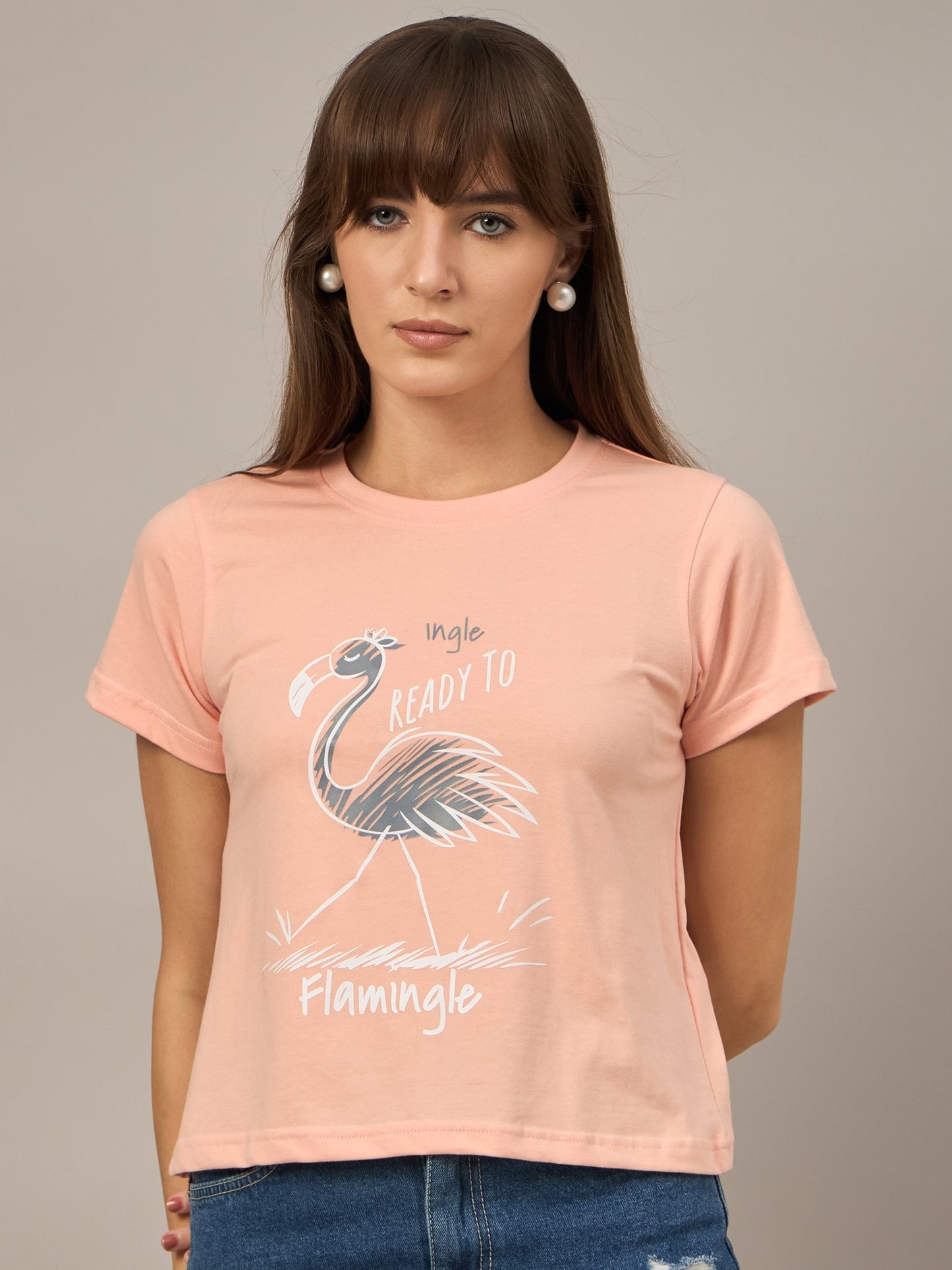WOMEN PRINTED REGULAR FIT TSHIRT - Reprise
