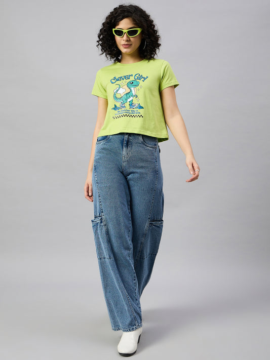 WOMEN PRINTED REGULAR FIT TSHIRT - Reprise