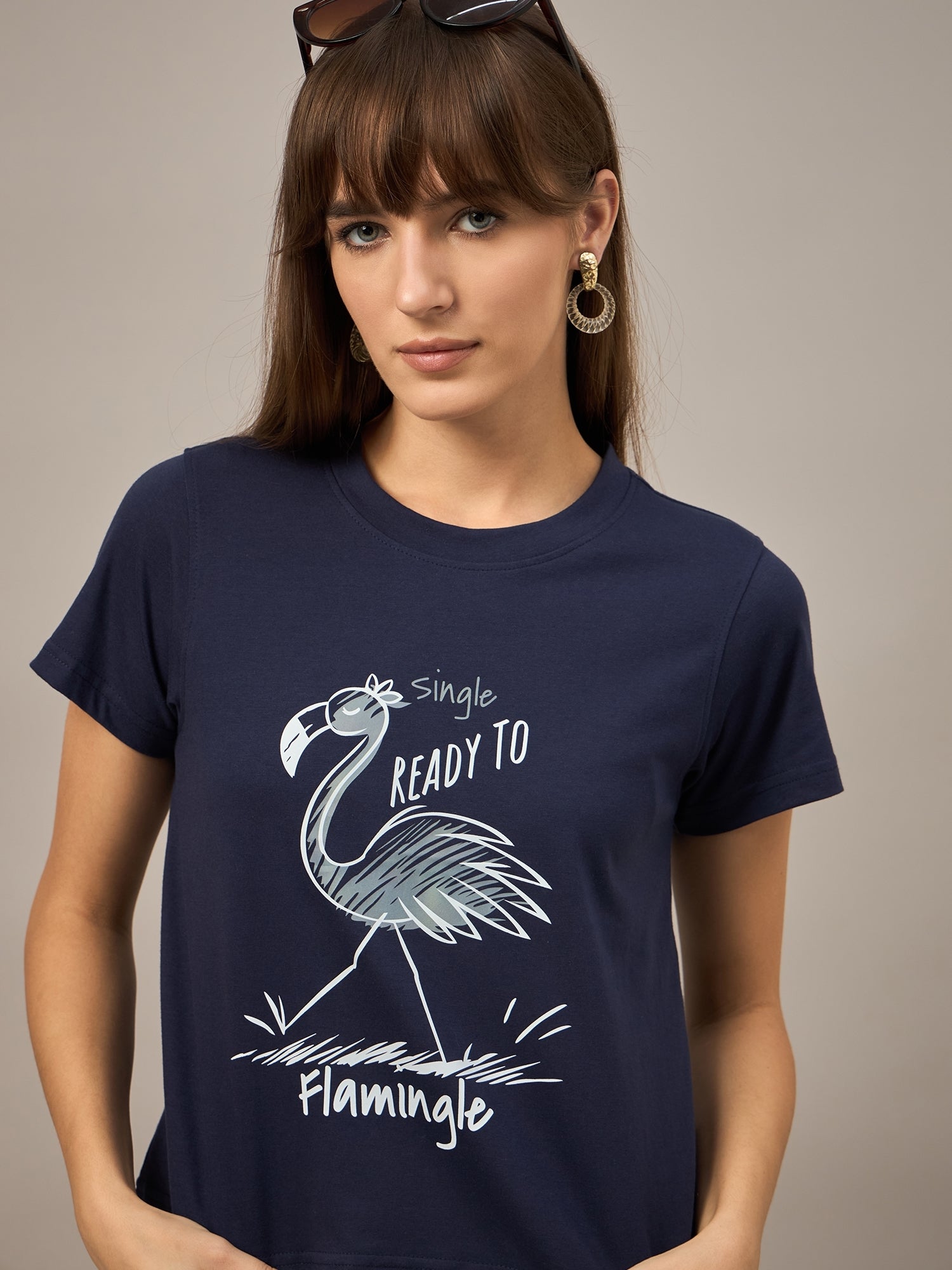 WOMEN PRINTED REGULAR FIT TSHIRT - Reprise
