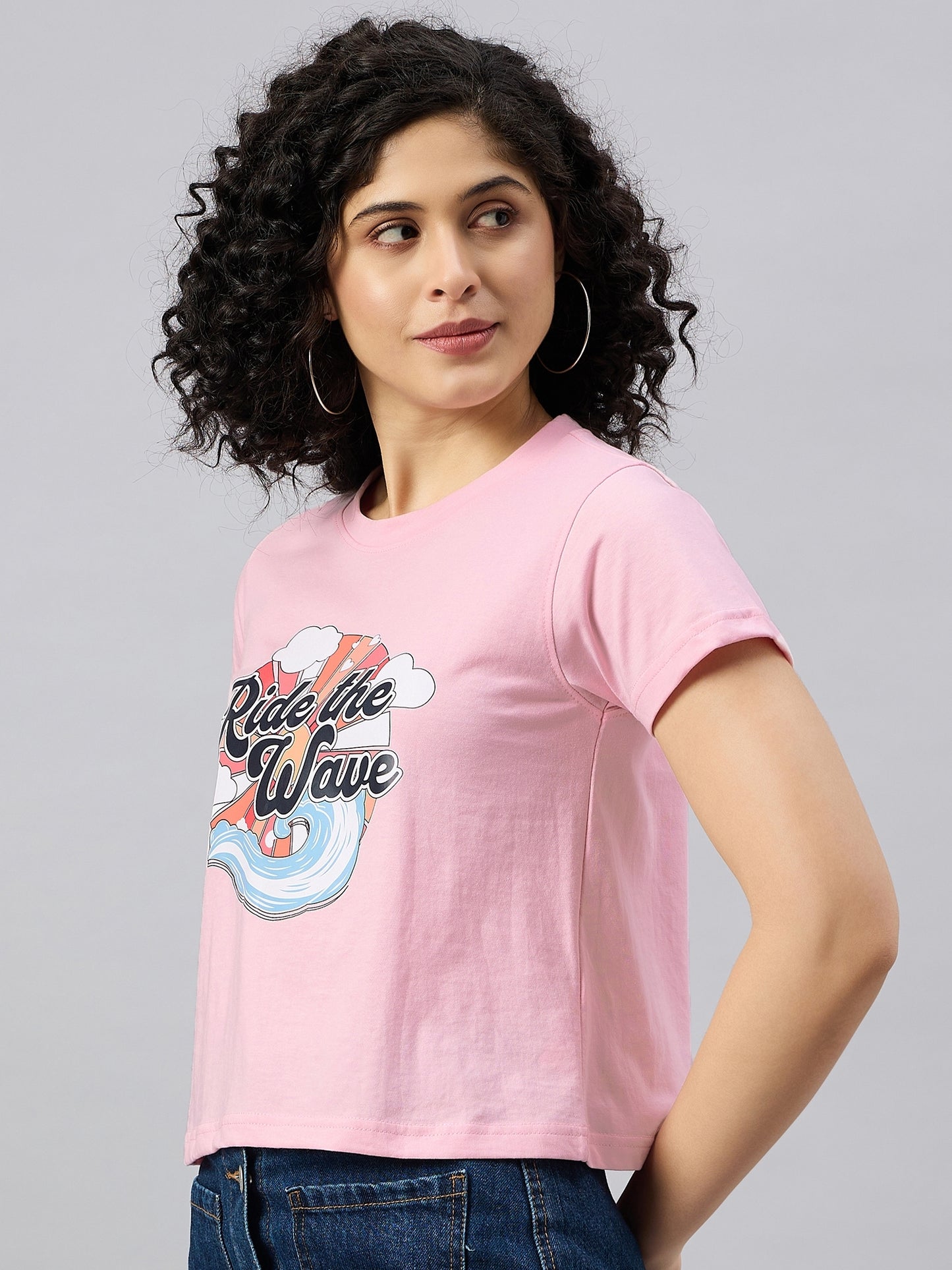 WOMEN PRINTED REGULAR FIT TSHIRT - Reprise