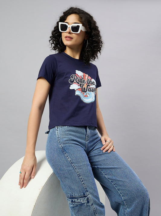 WOMEN PRINTED REGULAR FIT TSHIRT - Reprise