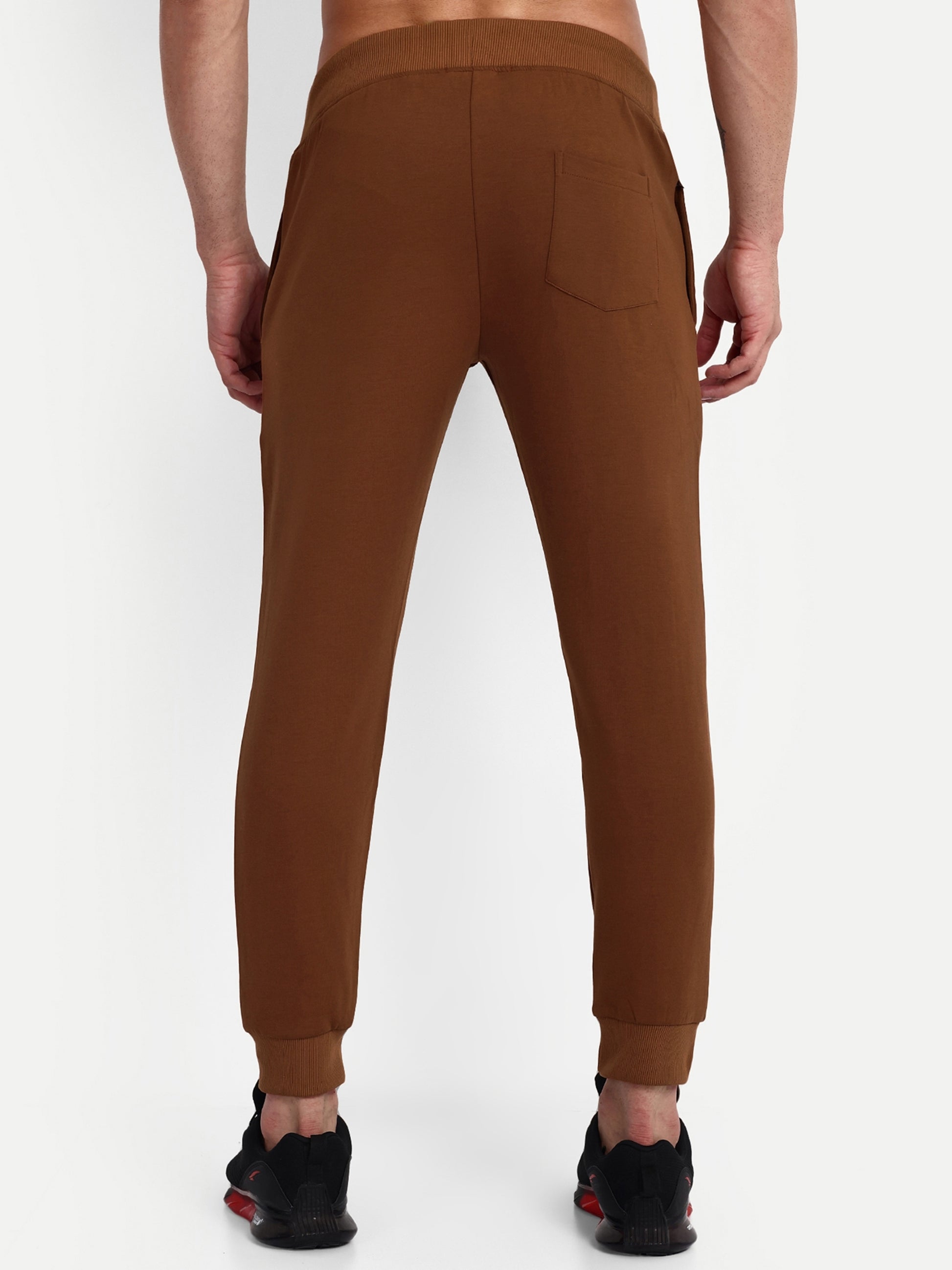 Men's Brown Cotton Casual Joggers - Reprise