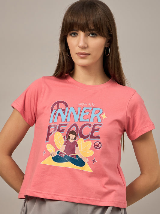 WOMEN PRINTED REGULAR FIT TSHIRT - Reprise