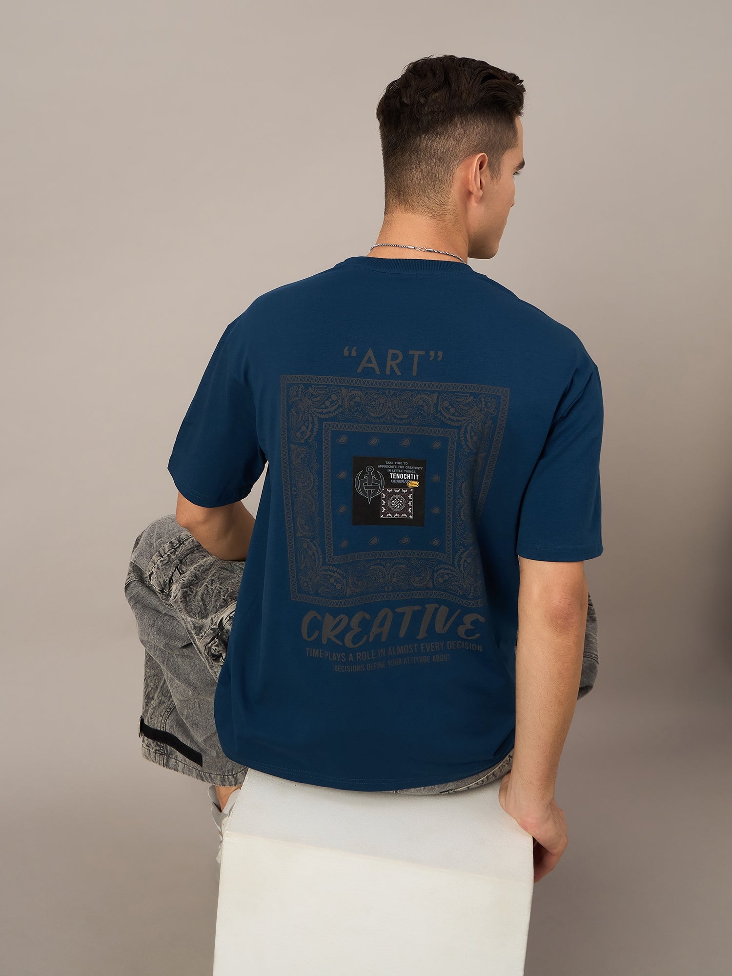 Mens Printed Oversize T-shirt - Reprise