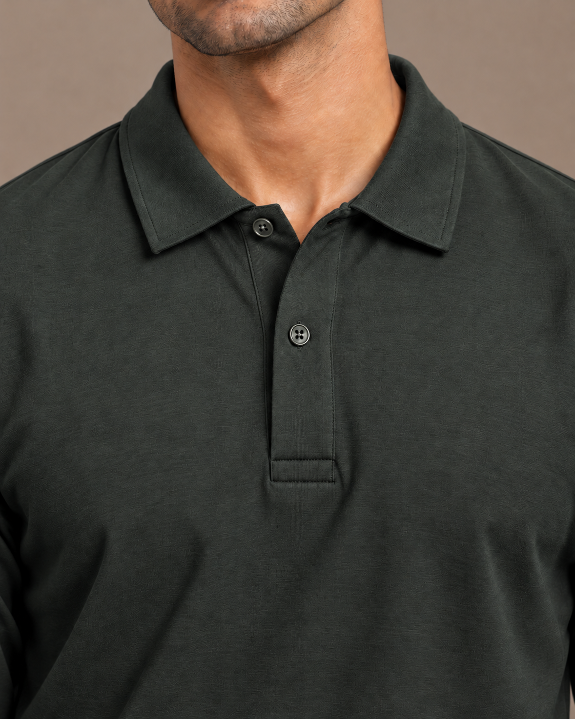 Green Full Sleeves Polo Shirt