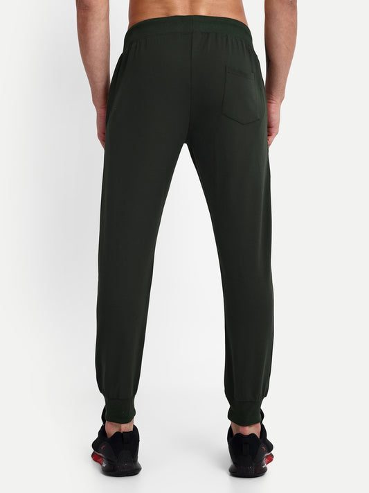 Men's Green Cotton Casual Joggers - Reprise