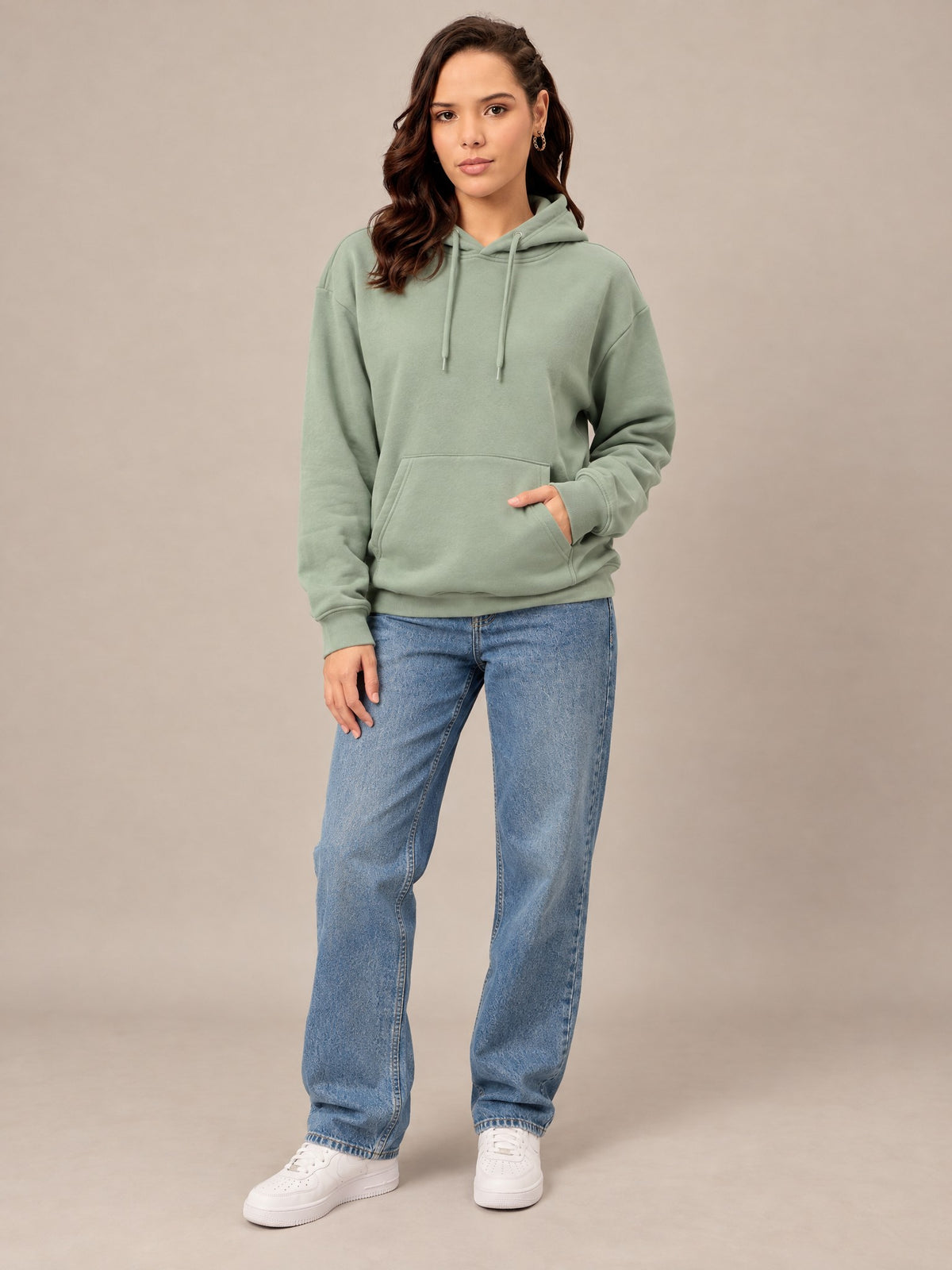 Green Cropped Sweatshirt