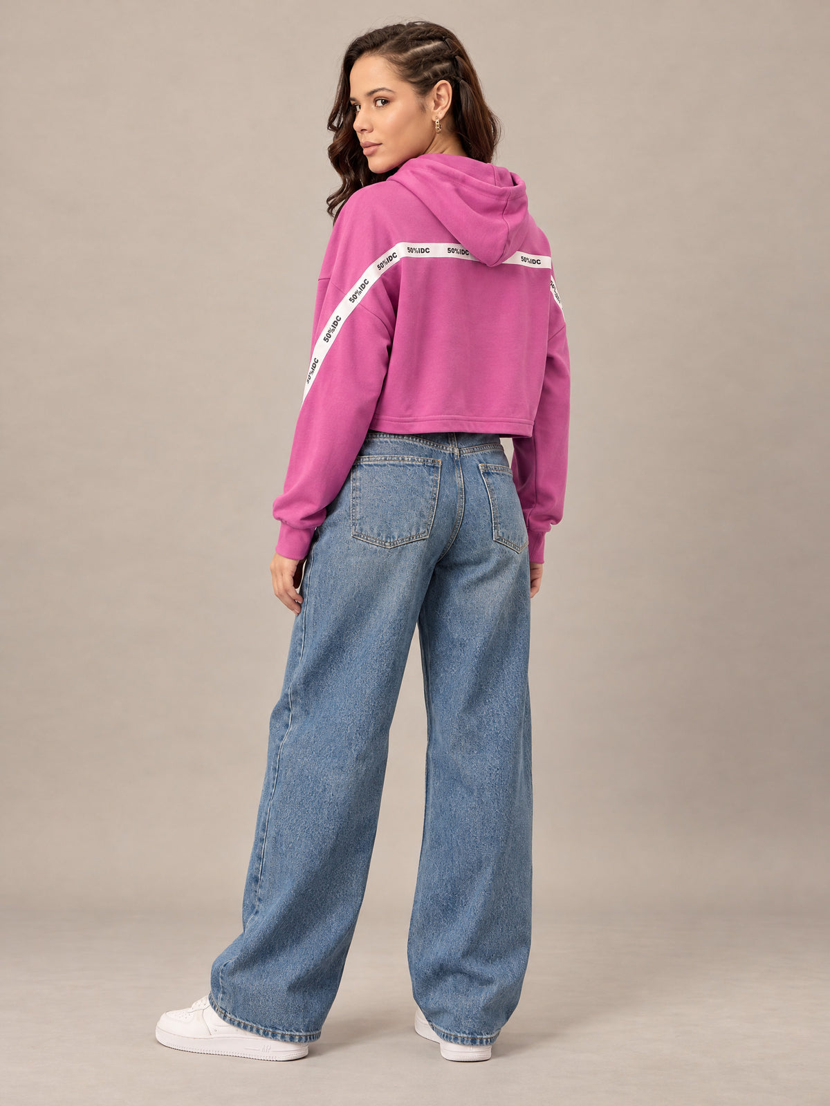 Pink Cropped Sweatshirt