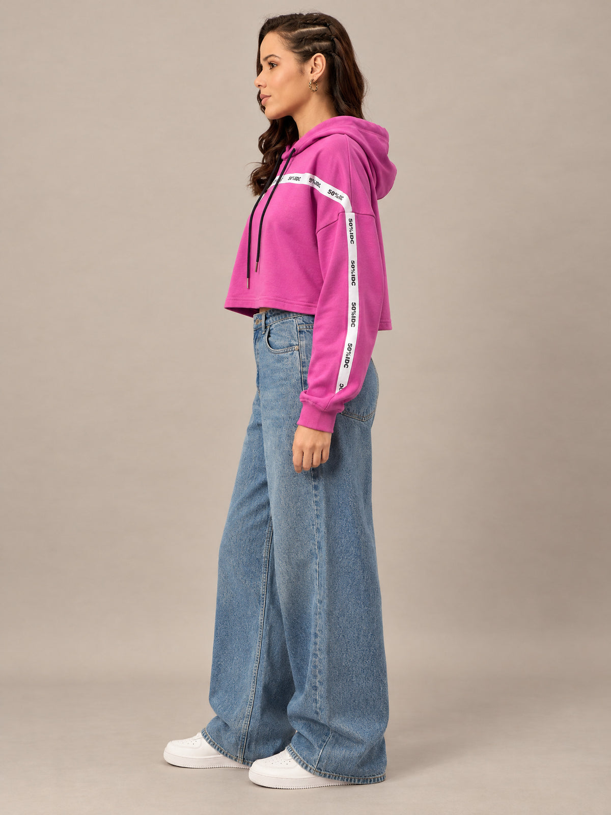 Pink Cropped Sweatshirt