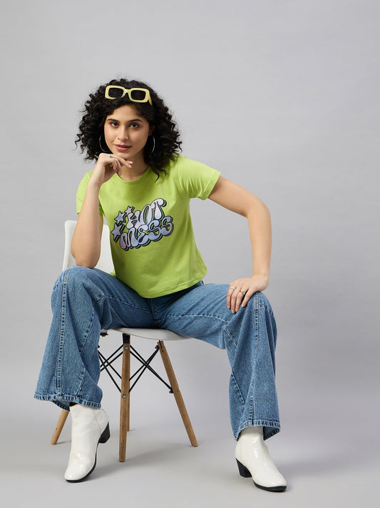 WOMEN PRINTED REGULAR FIT TSHIRT - Reprise