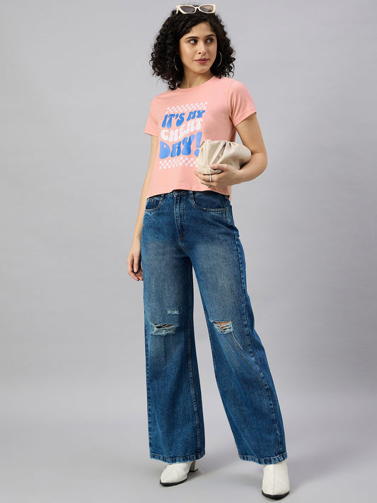 WOMEN PRINTED REGULAR FIT TSHIRT - Reprise