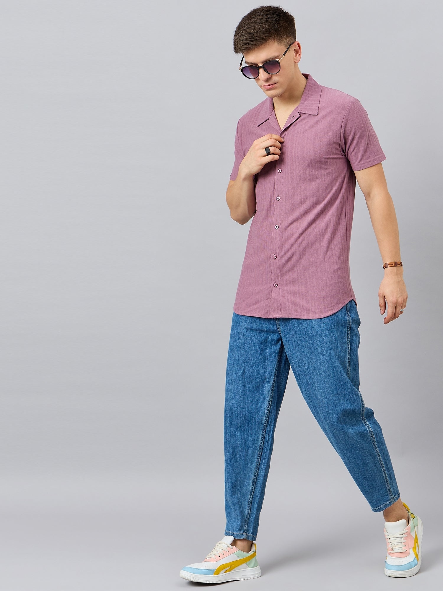 Regular Fit Spread Collar Shirt - Reprise