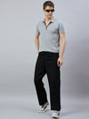Men's Grey Cotton Polo T-Shirts - Reprise