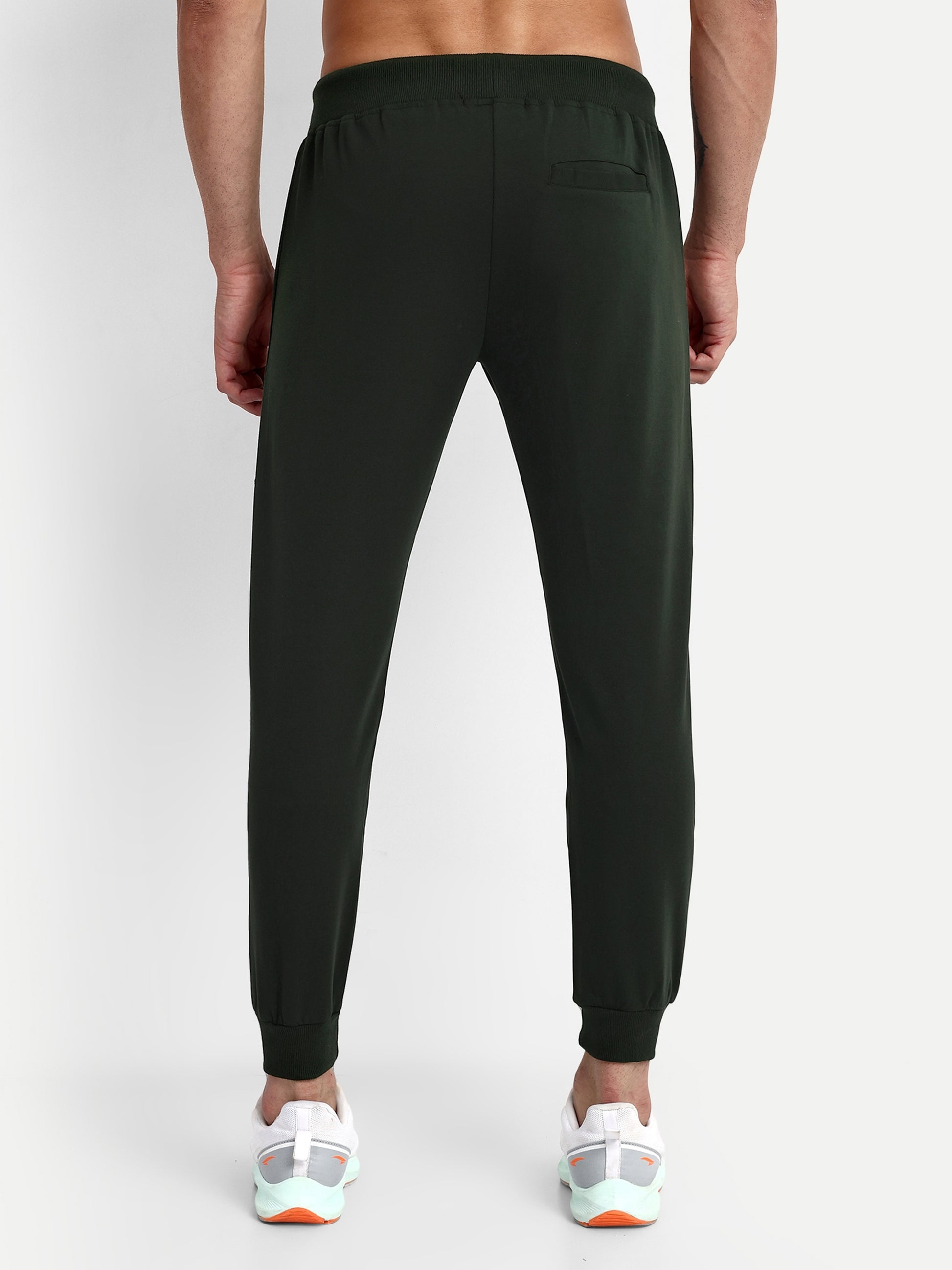 Men's Green Cotton Casual Joggers - Reprise