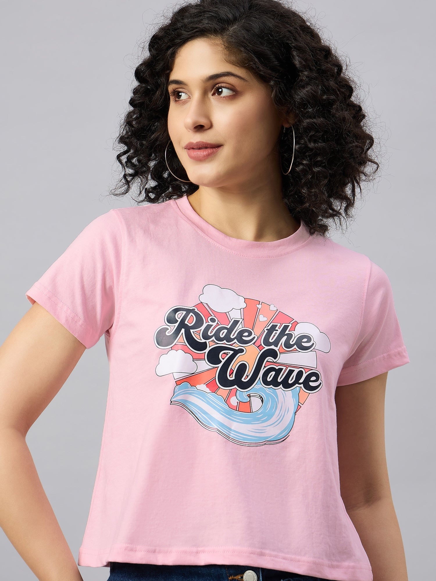 WOMEN PRINTED REGULAR FIT TSHIRT - Reprise