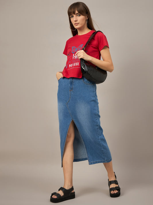 WOMEN PRINTED REGULAR FIT TSHIRT - Reprise