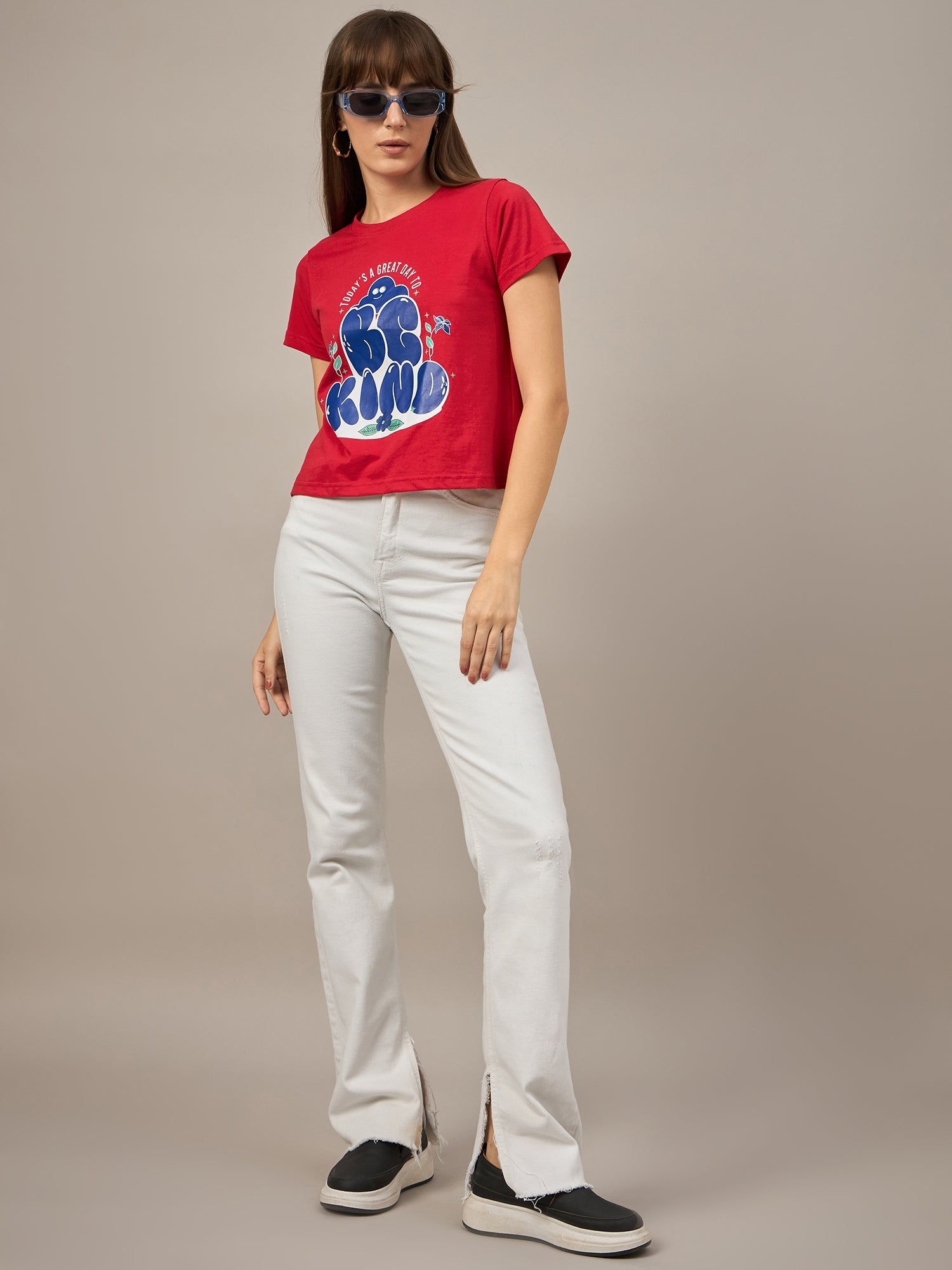 WOMEN PRINTED REGULAR FIT TSHIRT - Reprise