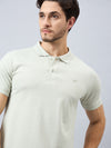 Men's Grey Cotton Polos - Reprise