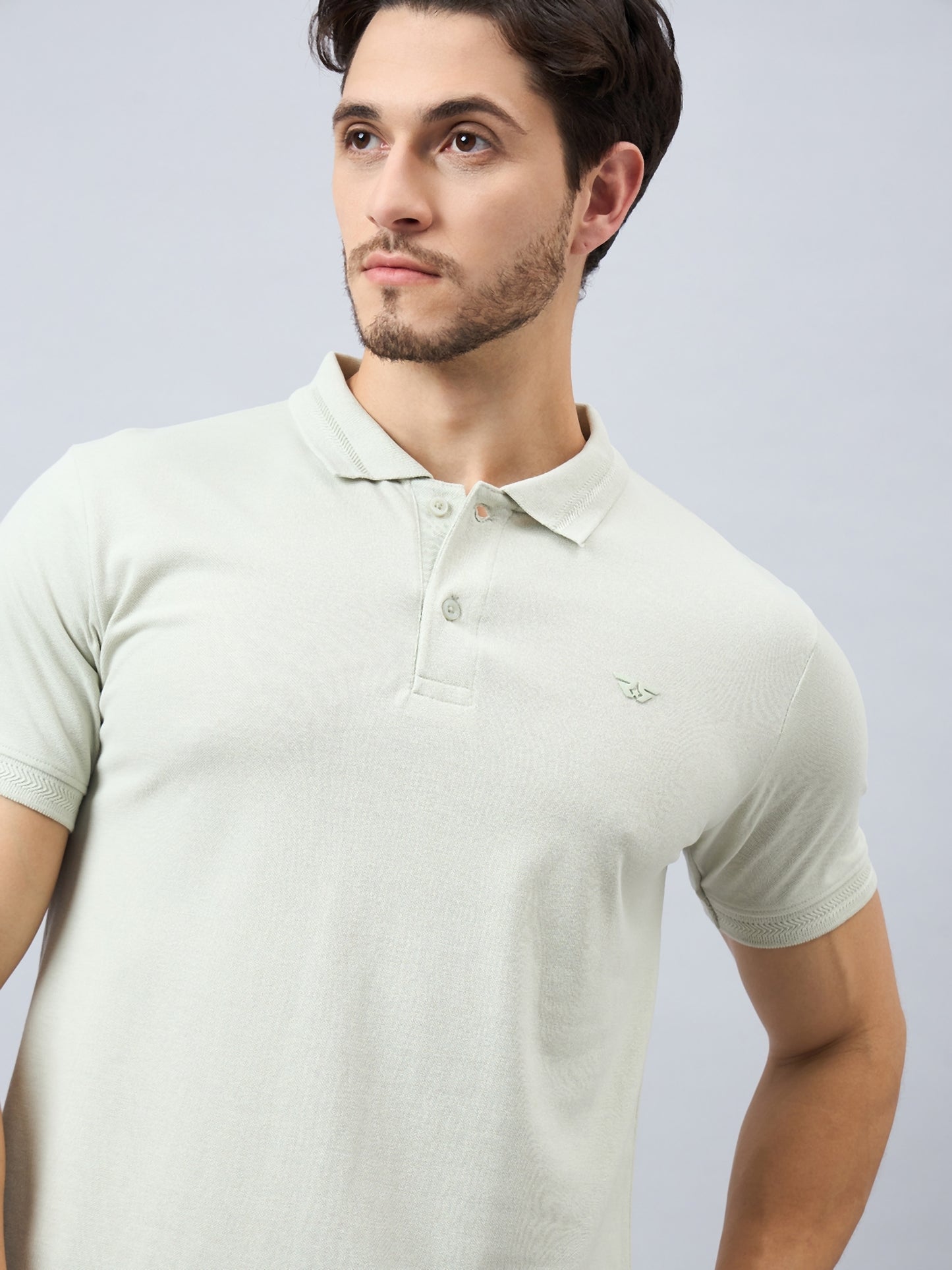 Men's Grey Cotton Polos - Reprise
