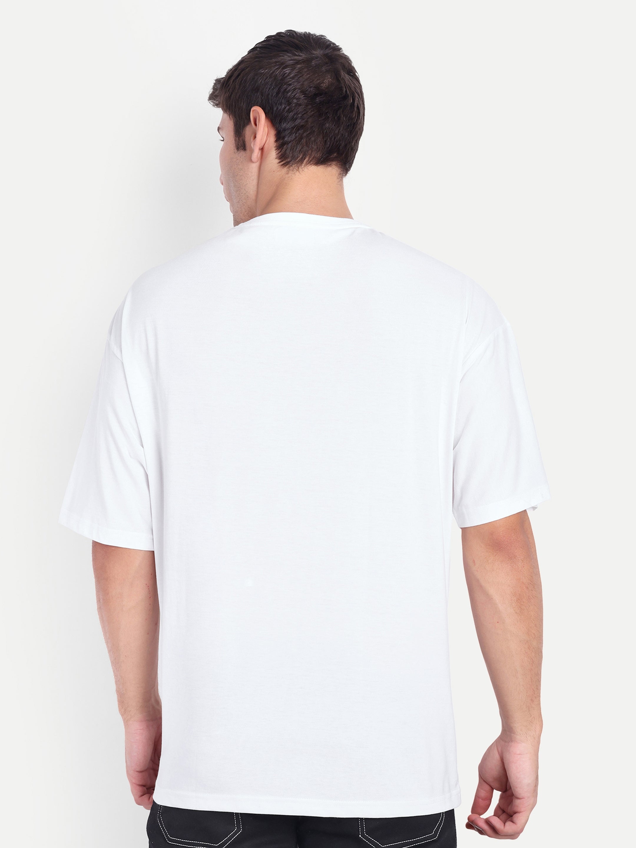 Men's Cotton White Oversized T-Shirts - Reprise