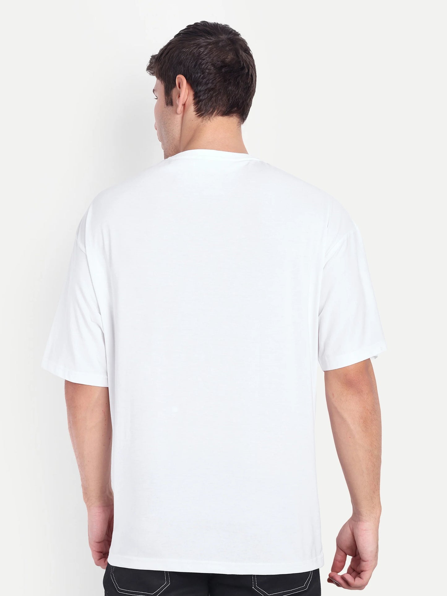 Men Cotton White Oversized T-Shirts