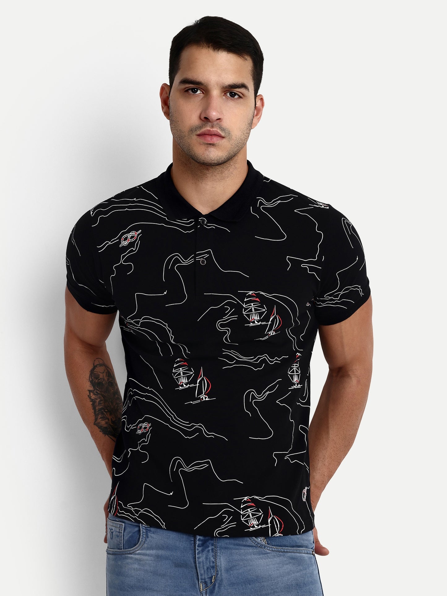 Mens Printed Polo Tshirt - Reprise
