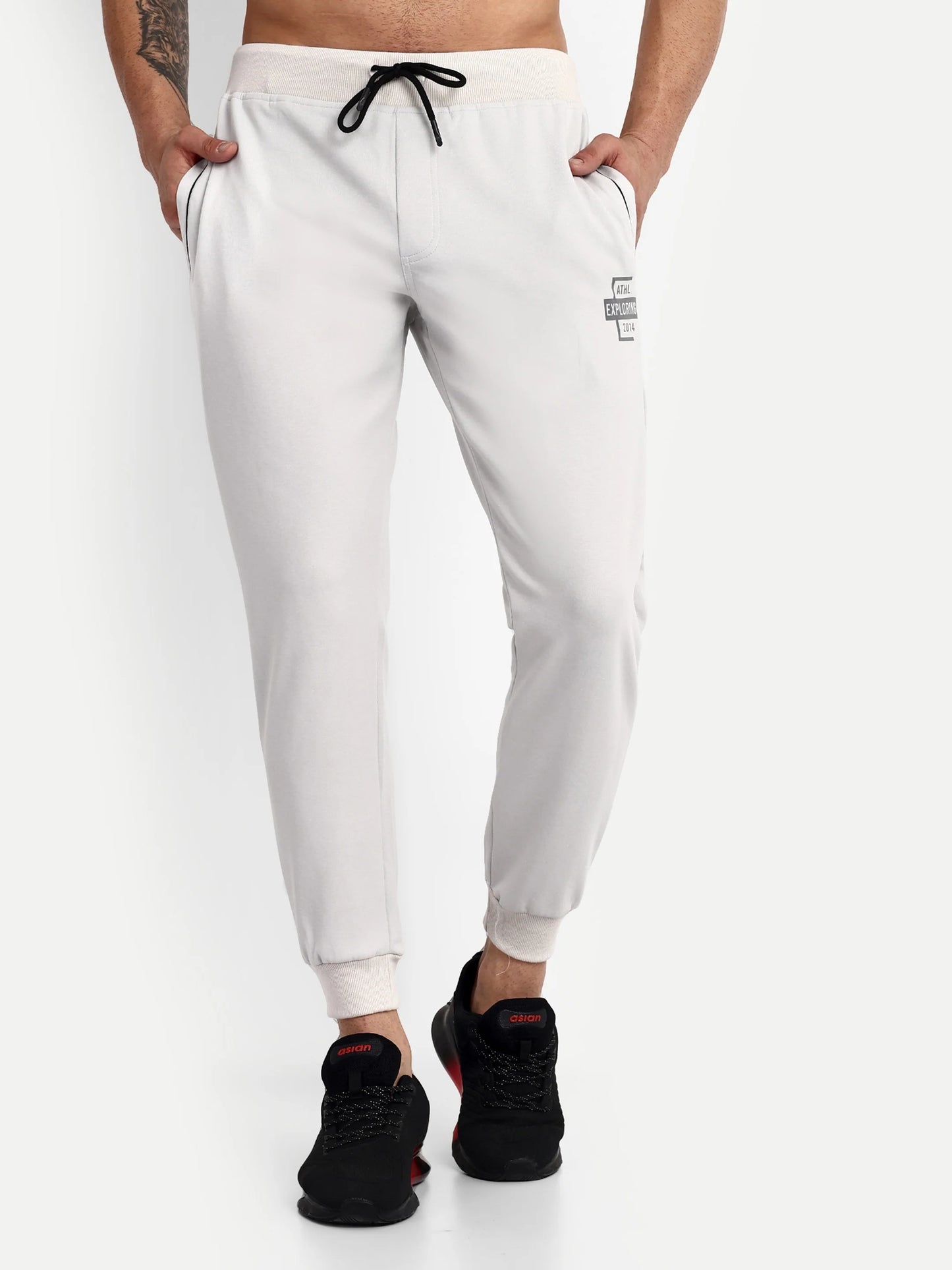 Men Grey Cotton Casual Joggers - Reprise