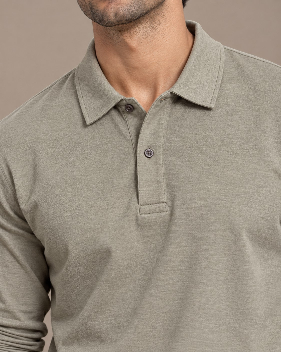 Olive Full Sleeves Polo Shirt