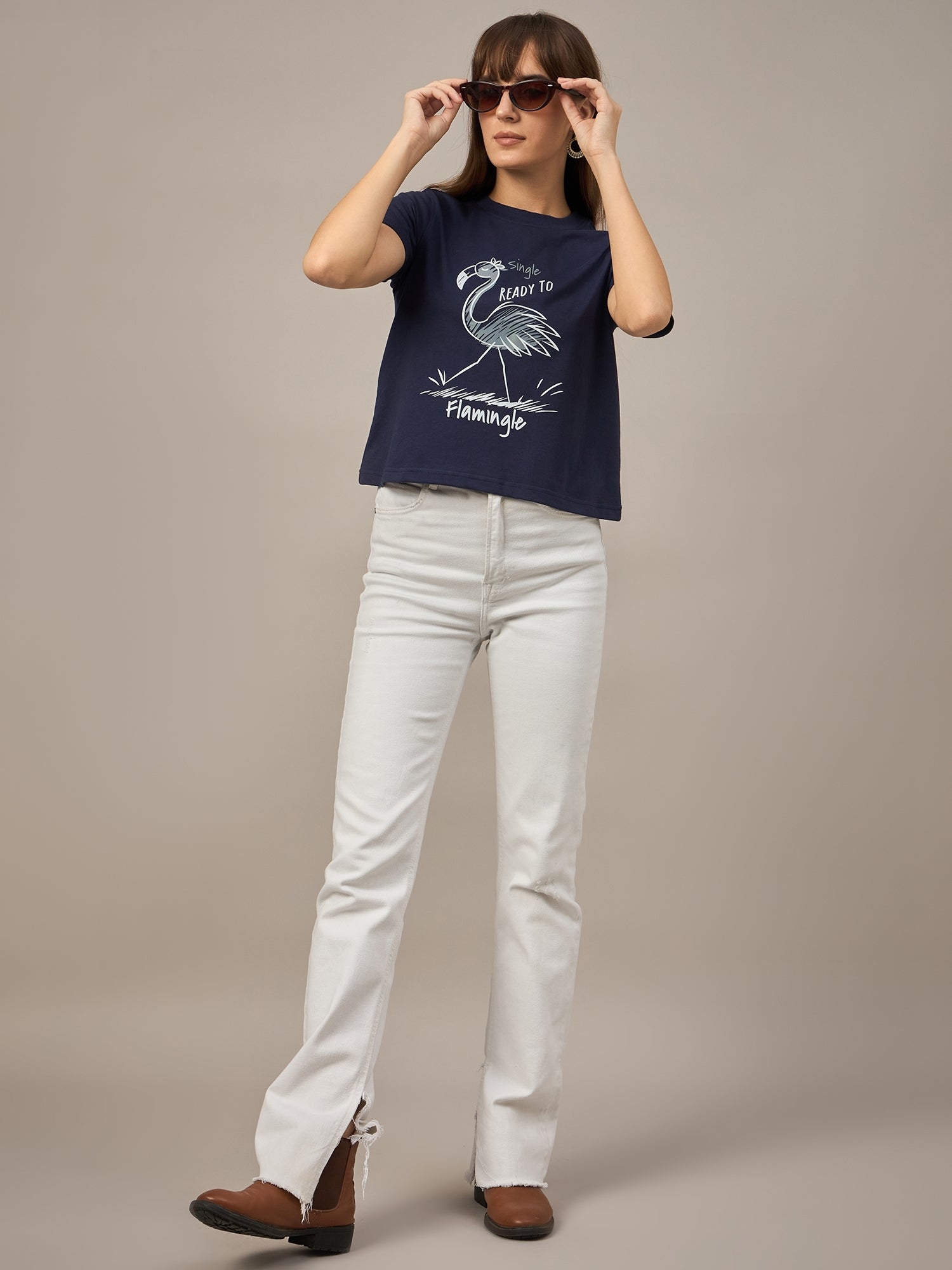 WOMEN PRINTED REGULAR FIT TSHIRT - Reprise