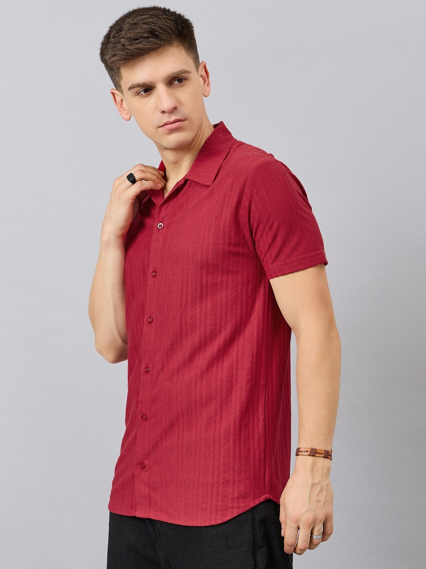 Regular Fit Spread Collar Shirt - Reprise