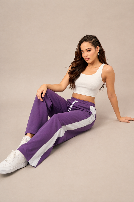Women Trackpant Purple - Reprise