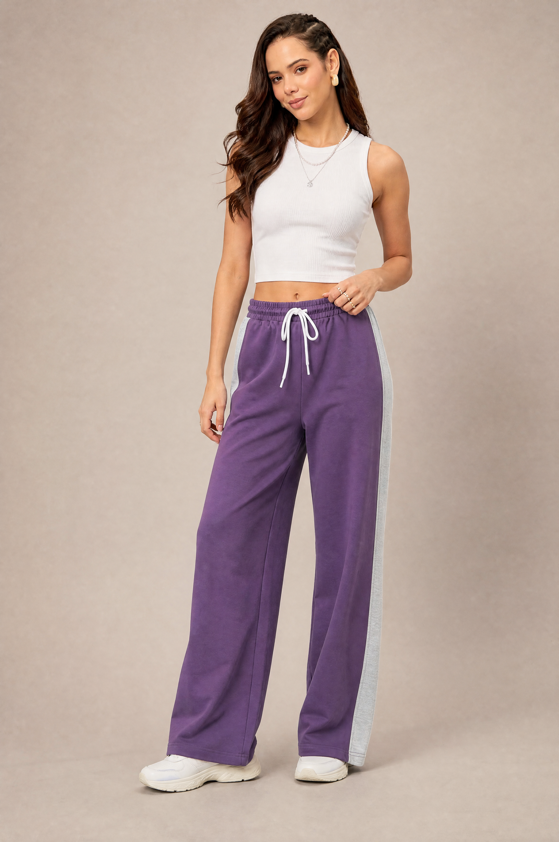 Women Trackpant Purple - Reprise