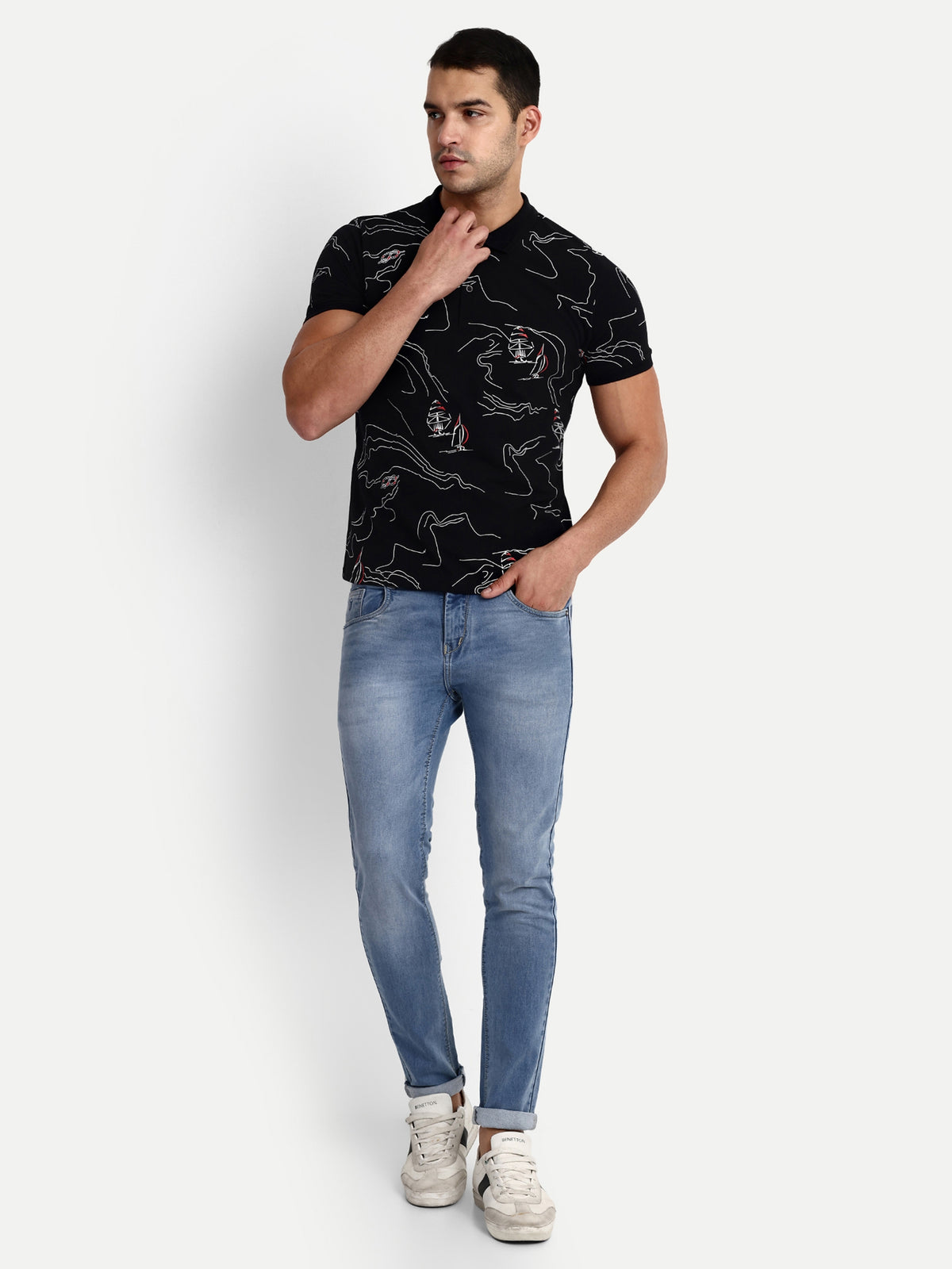 Mens Printed Polo Tshirt - Reprise