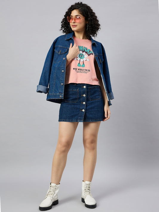 WOMEN PRINTED REGULAR FIT TSHIRT - Reprise