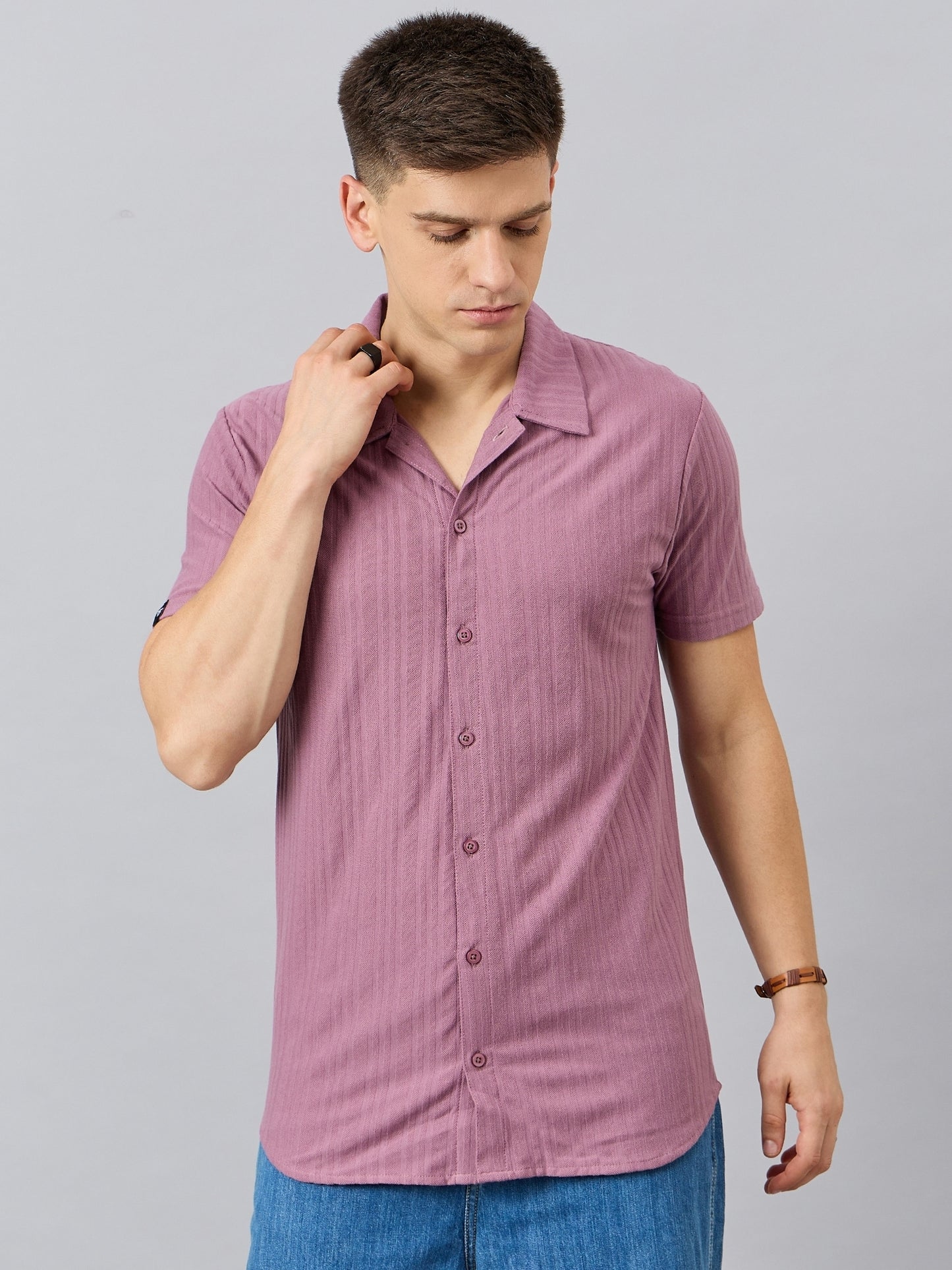 Regular Fit Spread Collar Shirt - Reprise